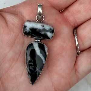 925 Sterling Silver White Buffalo Turquoise Pendant